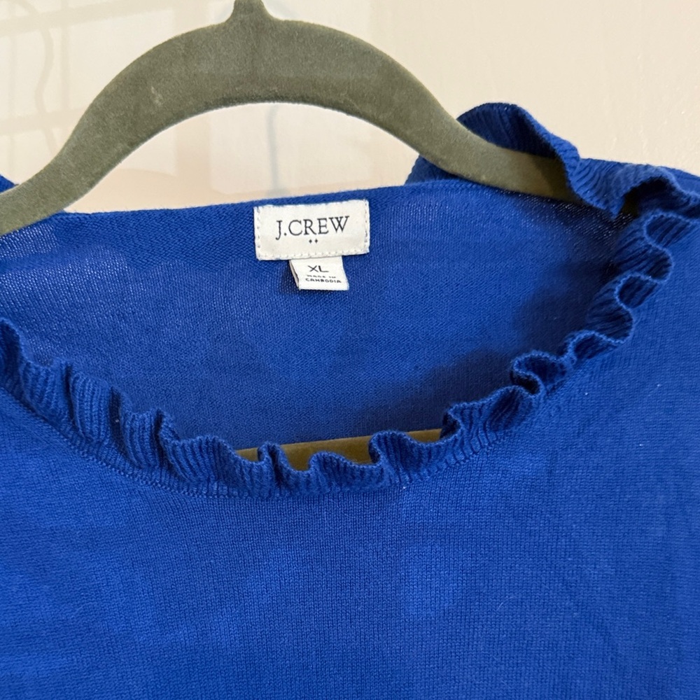 J. Crew Factory Blue Crew Neck Sweater - Picture 7 of 7
